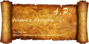 Adamecz Piroska névjegykártya