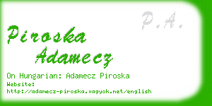 piroska adamecz business card